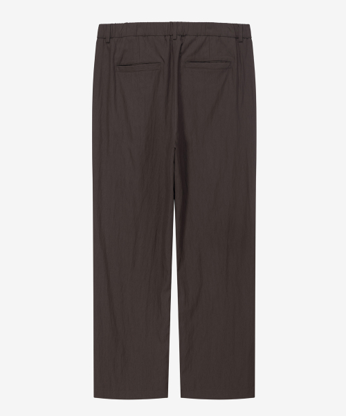 [COUTURE]wide one-tuck full banding pants - 2color