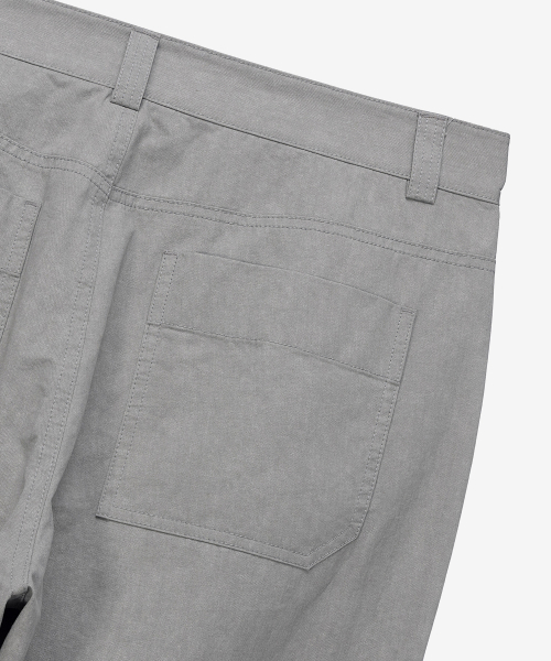 [COUTURE]Gray Semi-Wide Pigment Cotton Pants