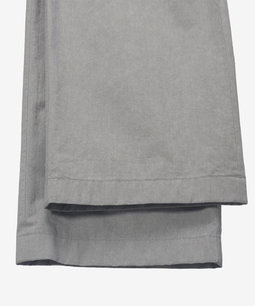 [COUTURE]Gray Semi-Wide Pigment Cotton Pants