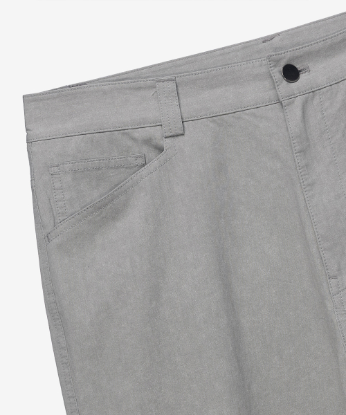 [COUTURE]Gray Semi-Wide Pigment Cotton Pants