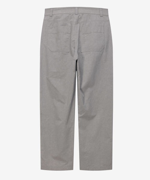 [COUTURE]Gray Semi-Wide Pigment Cotton Pants