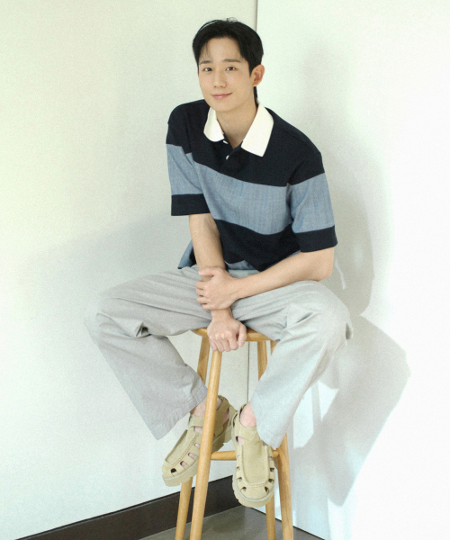 [COUTURE]Gray Semi-Wide Pigment Cotton Pants