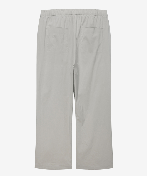 [COUTURE]Wide one tuck nylon mixed string banding pants - 2color