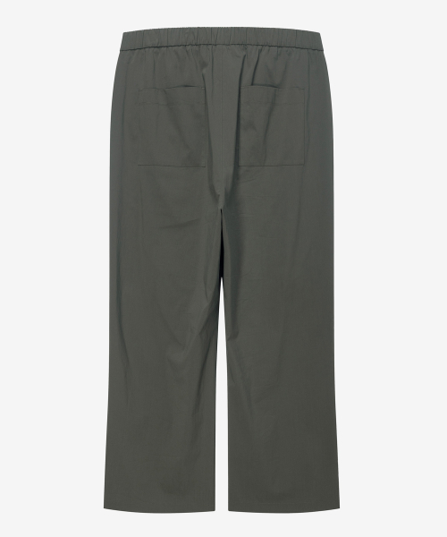 [COUTURE]Wide one tuck nylon mixed string banding pants - 2color