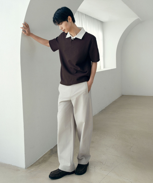 [2PACK]Curved Semi-Wide Fit Daily Pants - 4color