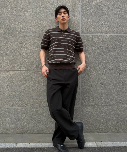 [2PACK]Curved Semi-Wide Fit Daily Pants - 4color