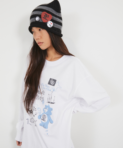 TEDDY ROLL BRIM BEANIE charcoal