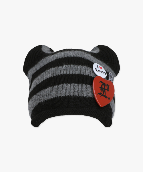 TEDDY ROLL BRIM BEANIE charcoal