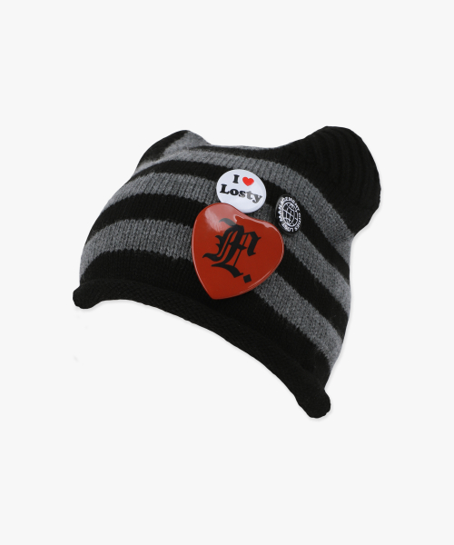 TEDDY ROLL BRIM BEANIE charcoal