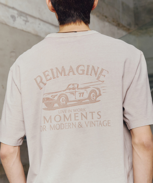 Pigment Graphic Oversized Fit Short-Sleeved T-shirt - 2color