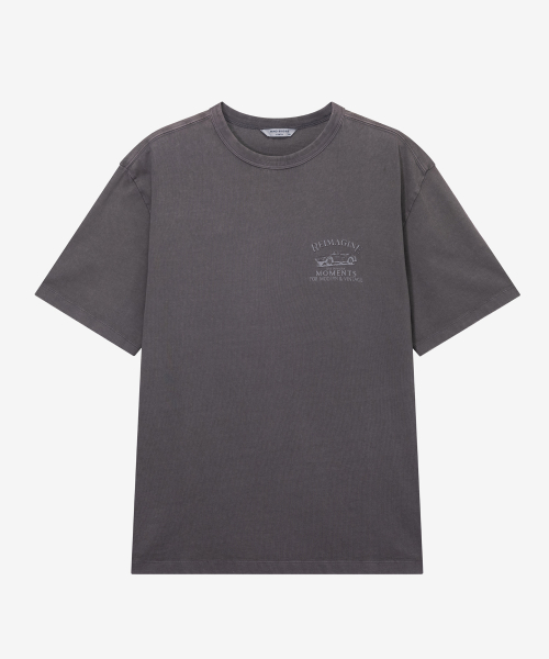 Pigment Graphic Oversized Fit Short-Sleeved T-shirt - 2color