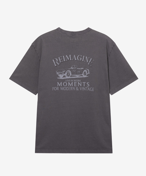 Pigment Graphic Oversized Fit Short-Sleeved T-shirt - 2color