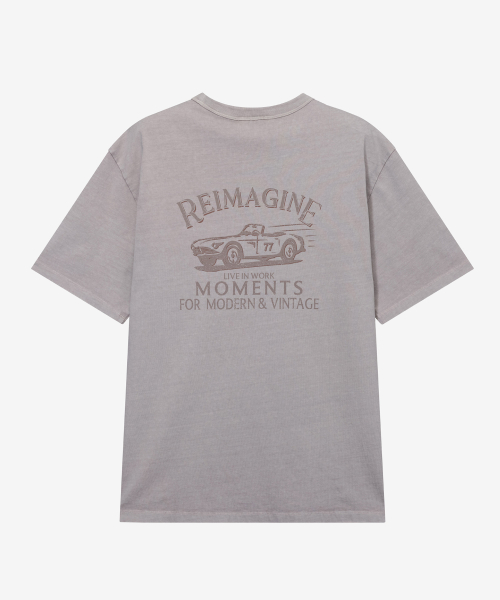 Pigment Graphic Oversized Fit Short-Sleeved T-shirt - 2color