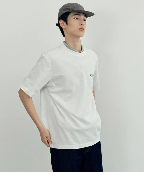 [UNS]Air Cool_Graphic Semi Oversized Fit Short-Sleeved T-Shirt - 2color