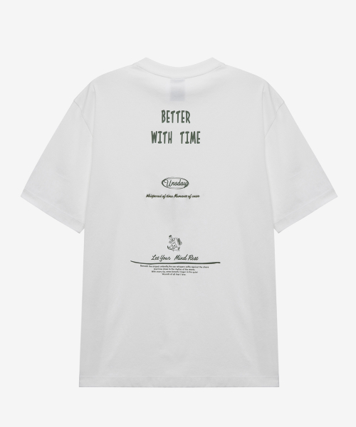 [UNS]Air Cool_Graphic Semi Oversized Fit Short-Sleeved T-Shirt - 2color