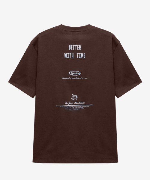 [UNS]Air Cool_Graphic Semi Oversized Fit Short-Sleeved T-Shirt - 2color