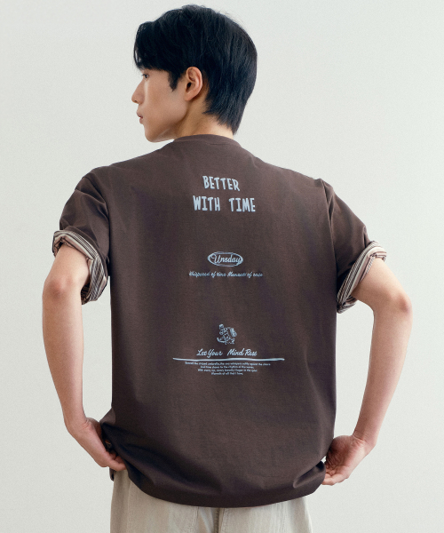 [UNS]Air Cool_Graphic Semi Oversized Fit Short-Sleeved T-Shirt - 2color