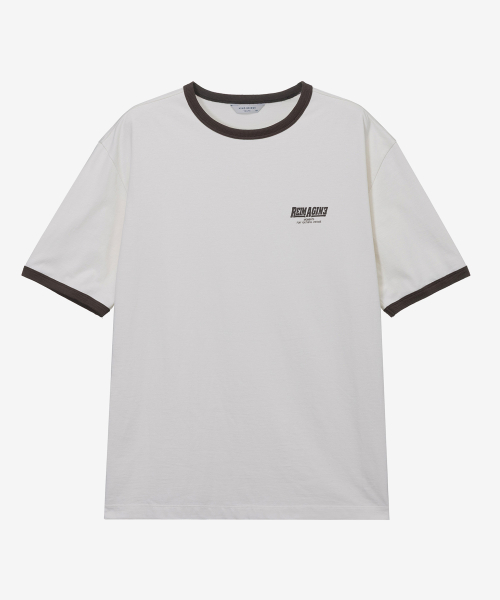 [ON]Graphic Oversized Fit Ringer Short-Sleeved T-shirt - 2color