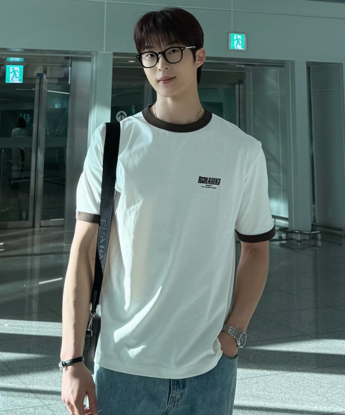 [ON]Graphic Oversized Fit Ringer Short-Sleeved T-shirt - 2color