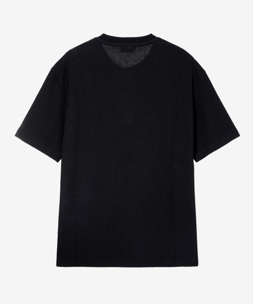 Waffle Henley Neck Daily Short Sleeve T-shirt - 3color