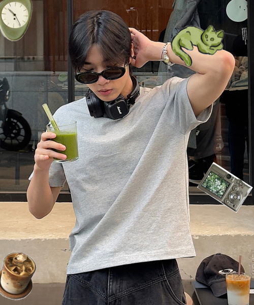 Crop Oversized Fit Daily Short-Sleeved T-shirt - 3color
