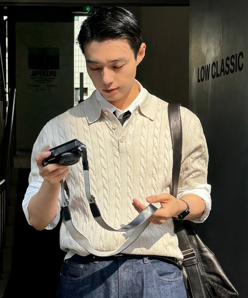 [ON][Choose Collar Round] Linen Like Cable Oversized Fit Short Sleeve Knitwear - 6color