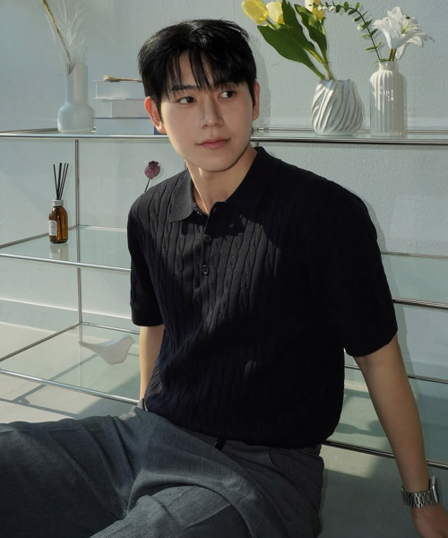 [ON][Choose Collar Round] Linen Like Cable Oversized Fit Short Sleeve Knitwear - 6color