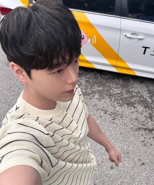 [ON]Linen Like Henley Neck Oversized Fit Short-Sleeved Knitwear - 5color