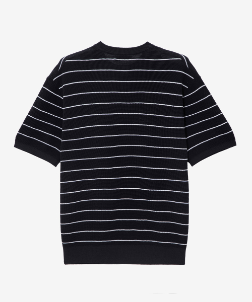 [ON]Linen Like Henley Neck Oversized Fit Short-Sleeved Knitwear - 5color