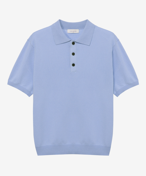 [COUTURE]Collar Semi Oversized Fit Minimal Short-Sleeved Knitwear - 2color