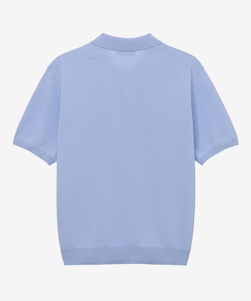 [COUTURE]Collar Semi Oversized Fit Minimal Short-Sleeved Knitwear - 2color