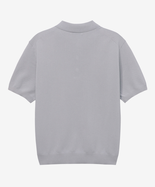 [COUTURE]Collar Semi Oversized Fit Minimal Short-Sleeved Knitwear - 2color