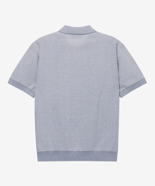 Double excellent collar short-sleeved knitwear