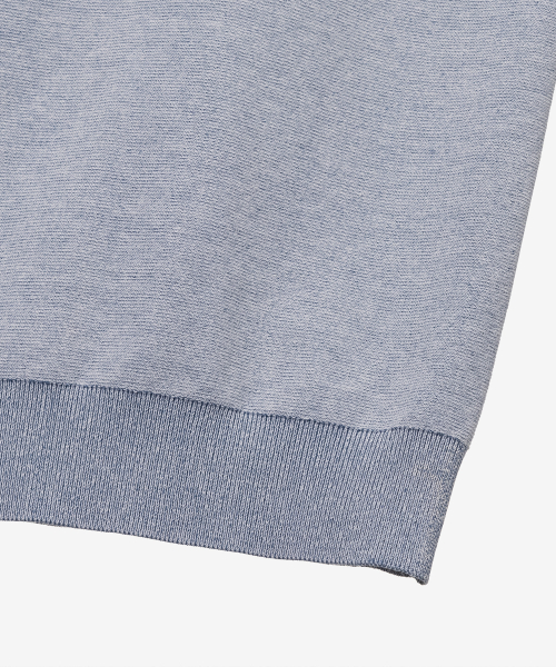 Double excellent collar short-sleeved knitwear