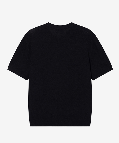Washable Linen Like Round Short Sleeve Knitwear - 2 color