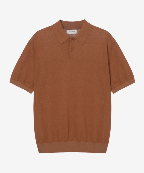 Washable Cotton Mixed Collar Short-Sleeved Knitwear - 4color