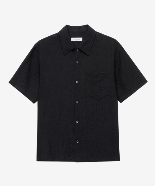 Krinkle Oversized Fit Short-Sleeved Shirt - 2color