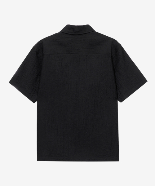 Krinkle Oversized Fit Short-Sleeved Shirt - 2color