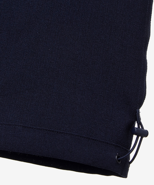 linen like pullover semi-overfit short-sleeved shirt