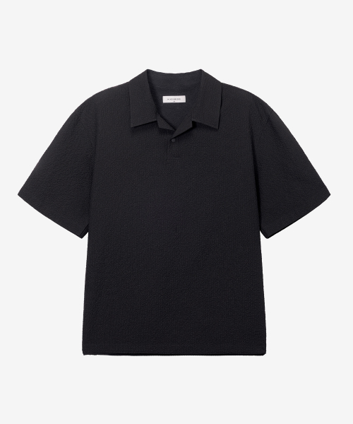 [Air Cool] Two-tone circus pullover semi-overfit short-sleeved shirt - 2color