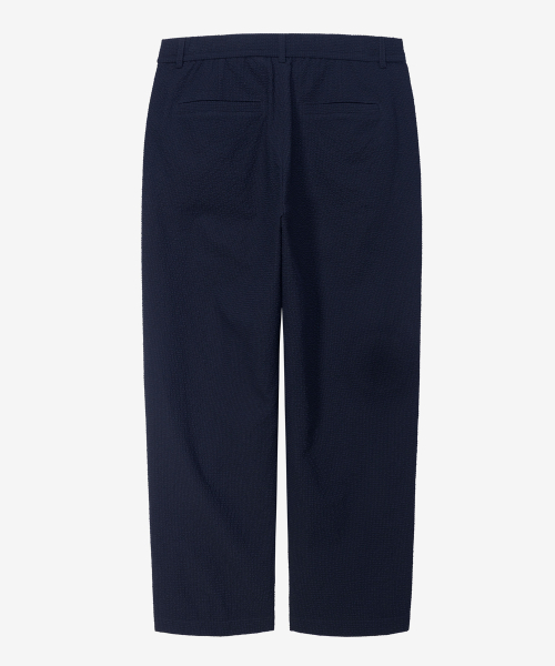 [SET][Air Cool]Two-tone circus pullover semi-overfit short sleeve setup navy