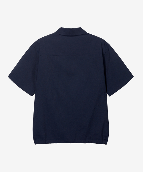 [Air Cool] Mesh Pullover Semi-Over Fit Short-Sleeved Shirt