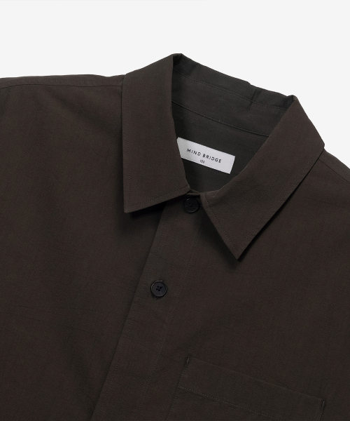 Cool cotton oversized-fit short-sleeved shirt - 2color
