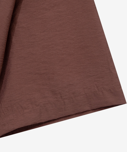 [COUTURE]Pocket Oversized-fit Brown Short-Sleeved Shirt