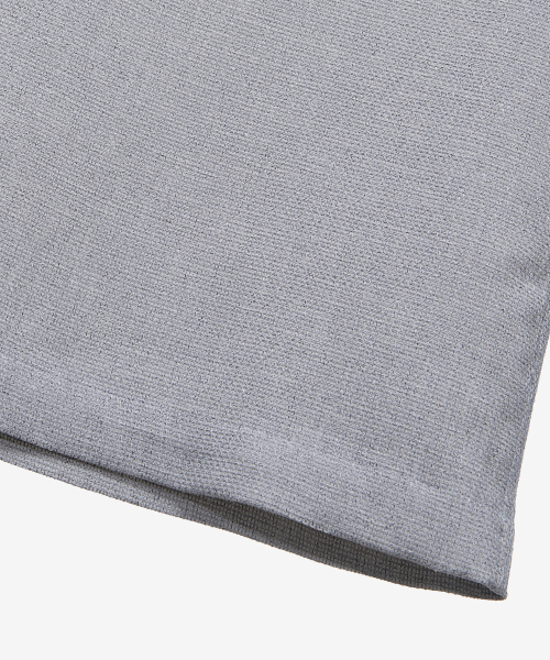 [COUTURE]Collar Point Pullover Gray Oversized Fit Short-Sleeved Shirt