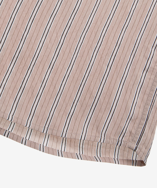 [COUTURE]striped over-fit short-sleeved shirt