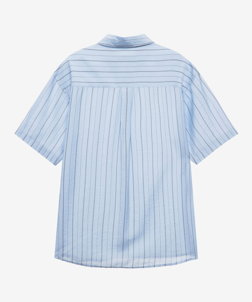 [COUTURE]RN Blended Stripe Oversized Fit Short Sleeve Shirt - 2 colors