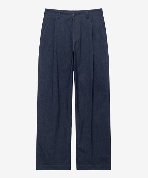 [SET][COUTURE]linen blended denim like overfit short-sleeved shirt set