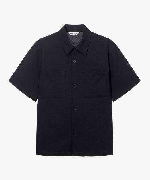 [SET][COUTURE]Waffle Organizing Pocket Semi-Overfit Short Sleeve Shirt Set-up