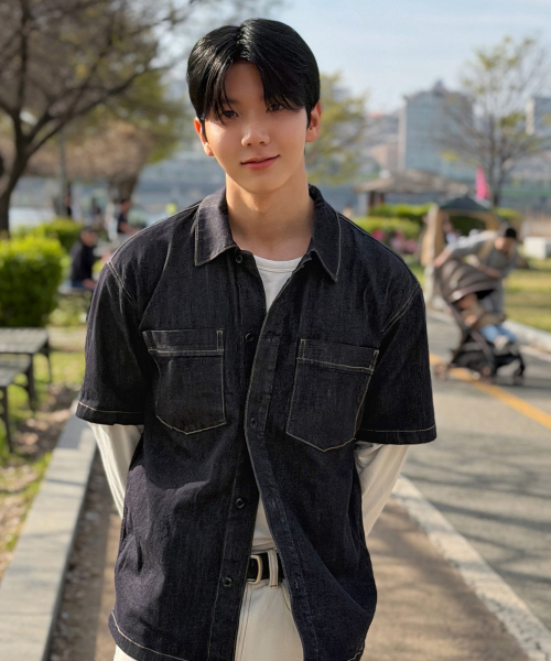 [COUTURE]7oz Nonfade Indigo Denim Oversized Fit Short-Sleeved Shirt